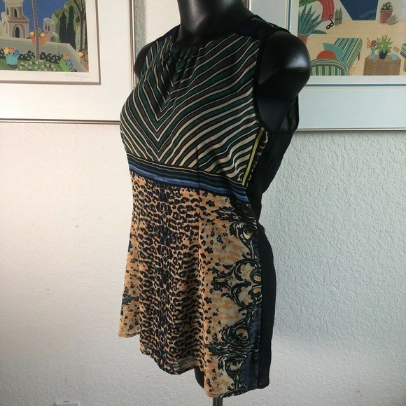 CABI sleeveless mesh tunic top Size XS Multicolor - Picture 2 of 10